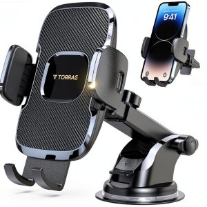 TORRAS Car Phone Holder Durable Suction Black-0