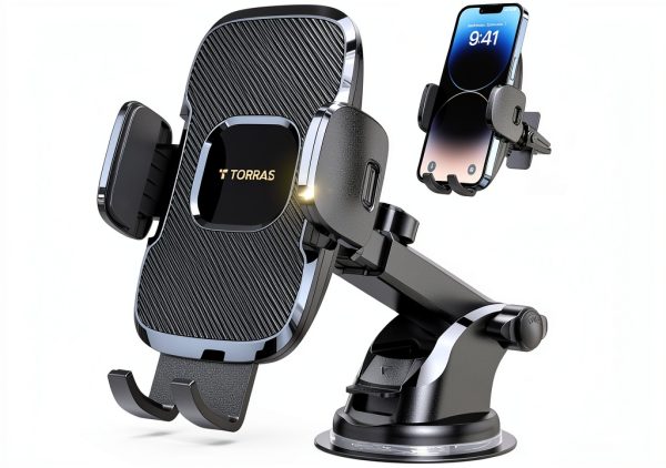 TORRAS Car Phone Holder Durable Suction Black-0