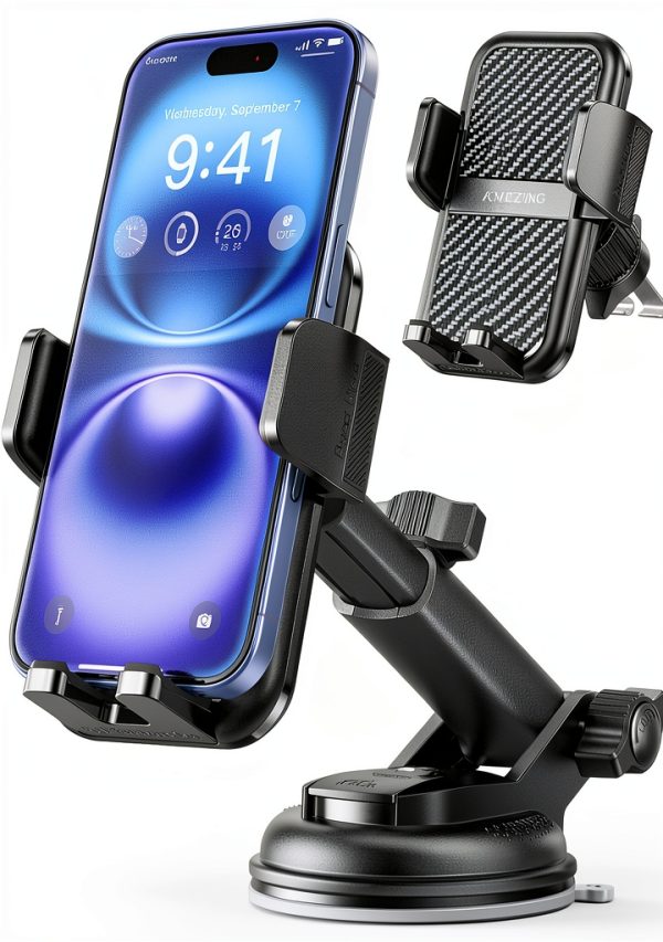 ACMEZING Black Car Phone Holder Mount-0