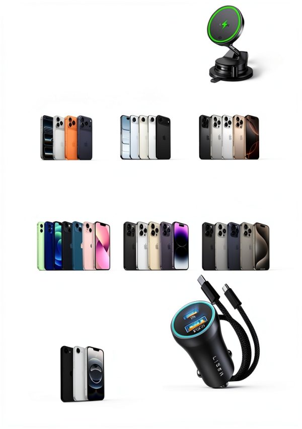 LISEN MagSafe Car Phone Mount Vacuum Charger 25W-10