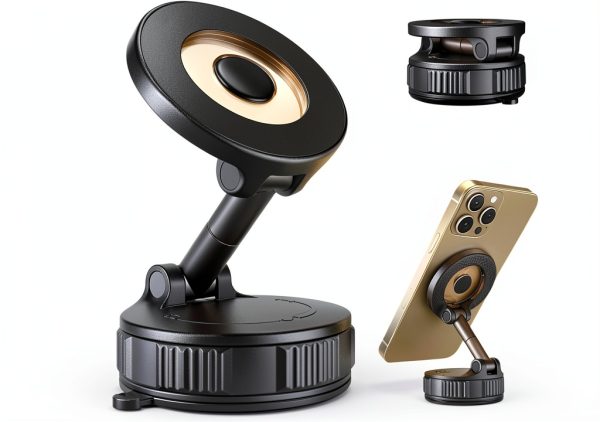 Estbuc Magnetic Car Phone Mount Black Adjustable-0