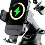 CHGeek Wireless Car Charger Matte Black 15W Fast-0