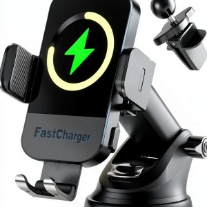 CHGeek Wireless Car Charger Matte Black 15W Fast-0