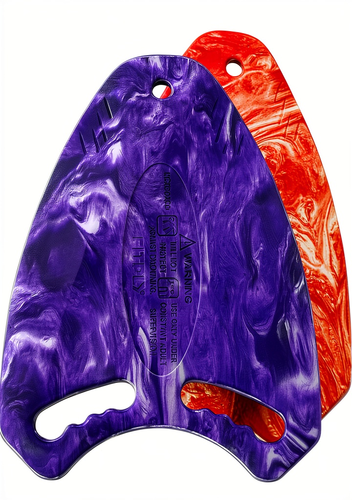Fitply swim kickboard being used in a pool by an adult swimmer