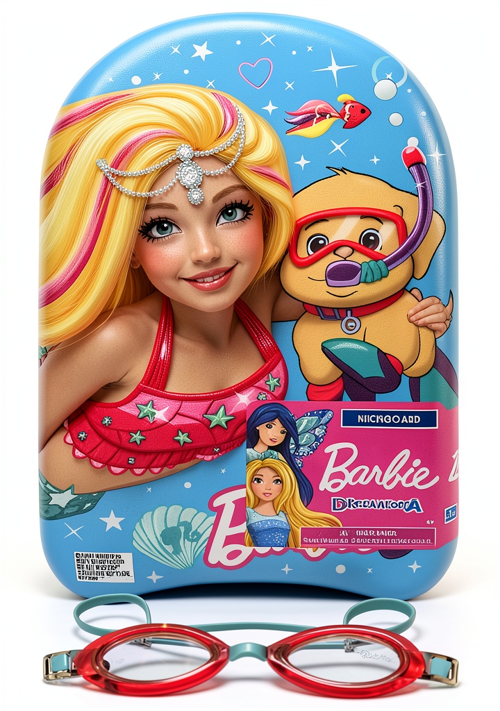 Barbie Foam Kickboard in use