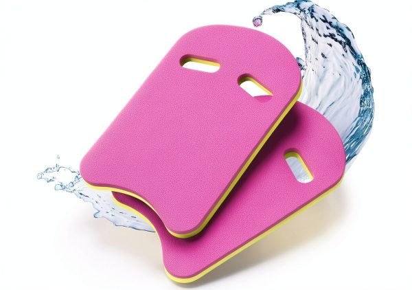 biguphate Swimming Kickboard Pink EVA Foam KB001 17.7x10.6x1.1 in-0