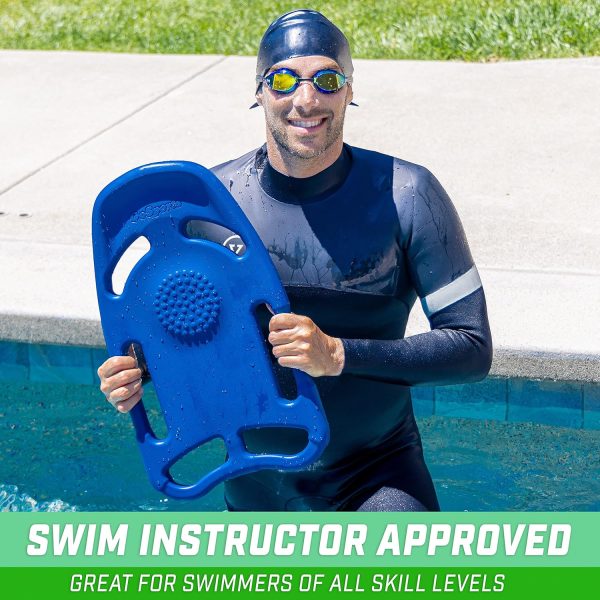 Swim Kickboard GoSports X5 Blue HDPE Youth Size 16-4