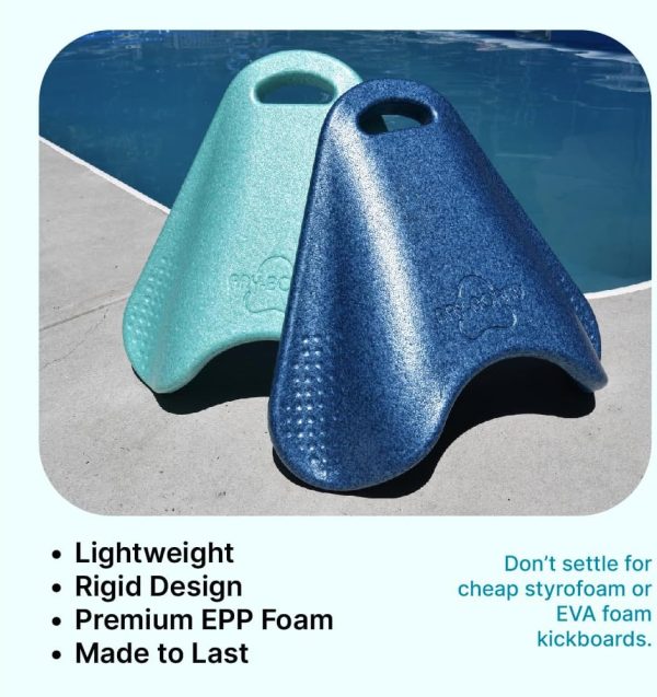 Kickboard Ray-Board Large Adult Turquoise Swim Training Board-6