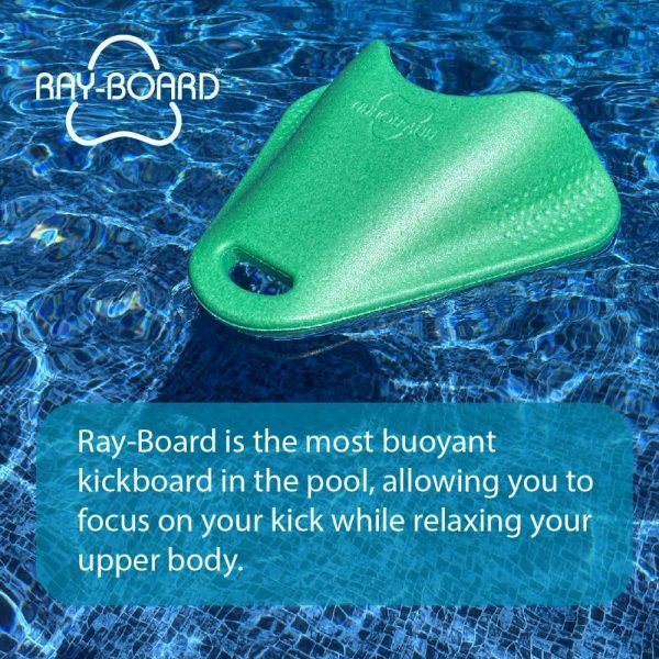 Kickboard Ray-Board Large Adult Turquoise Swim Training Board-10