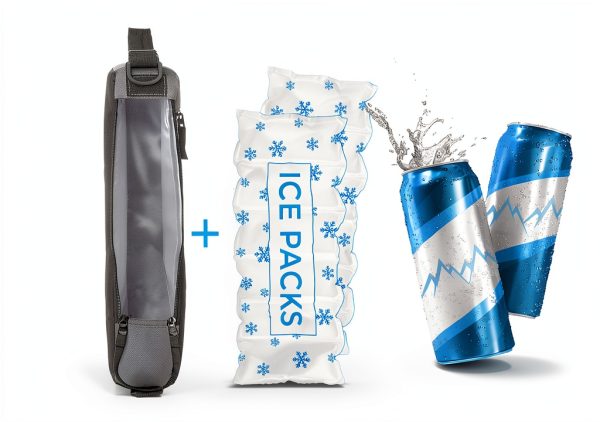 Golf Cooler Bag with 2 Ice Packs Falcona Wild Soft Insulated 6 Can-2